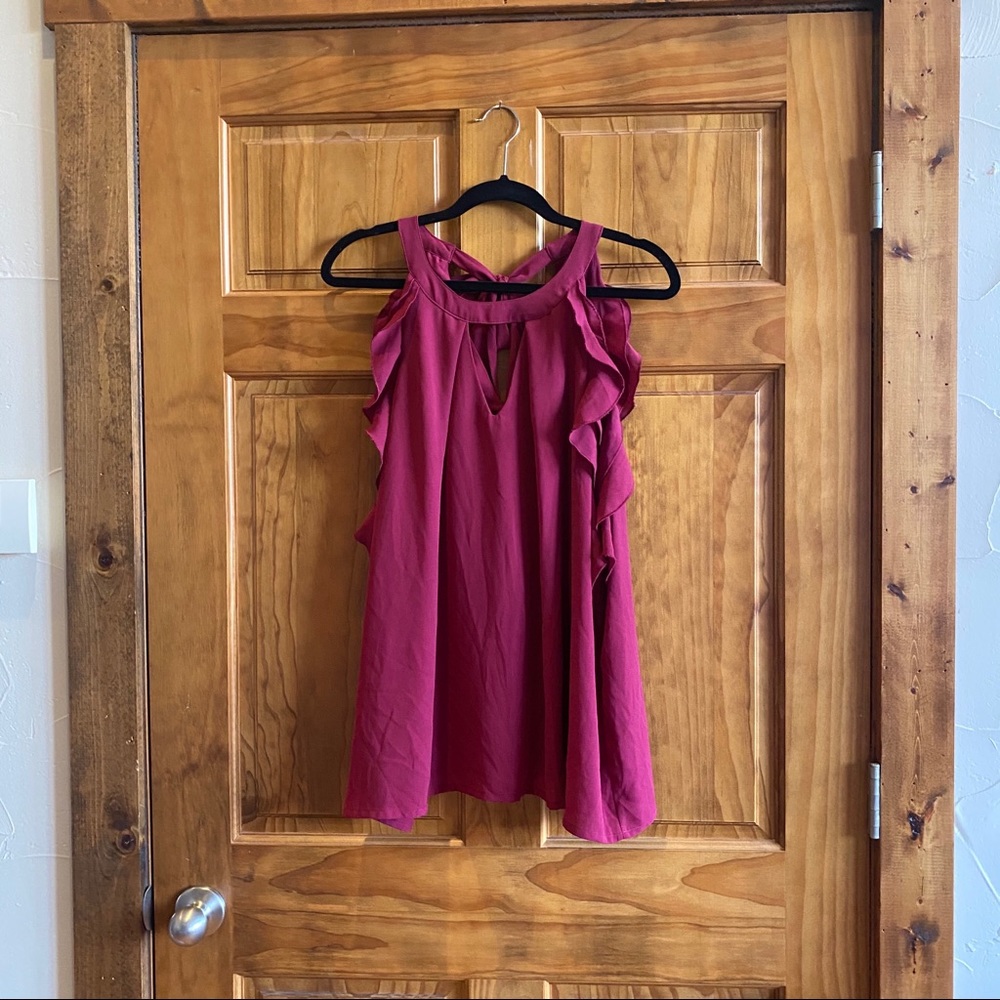 Maroon top